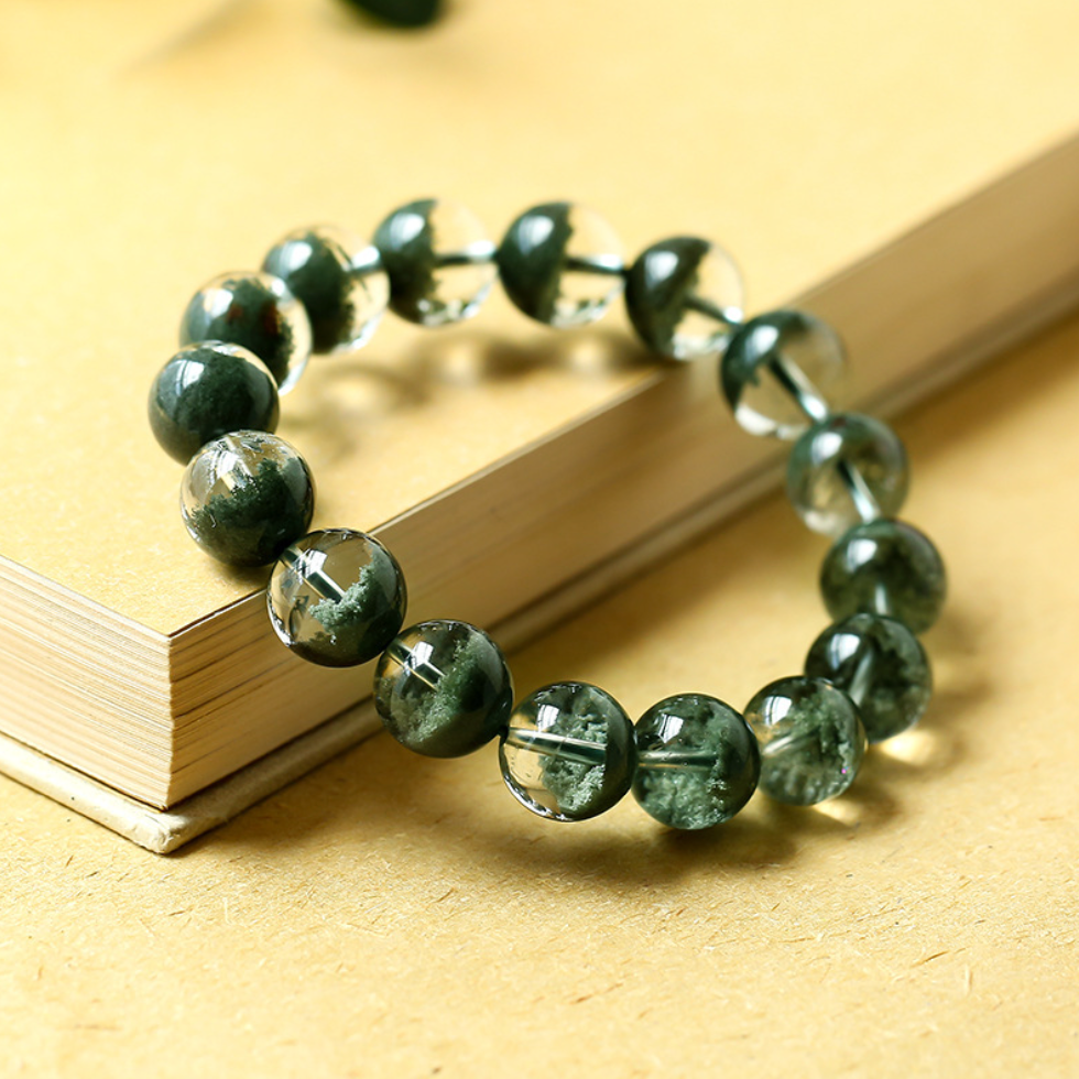 Natural Green Phantom Quartz Bracelet - Wealth & Career Luck