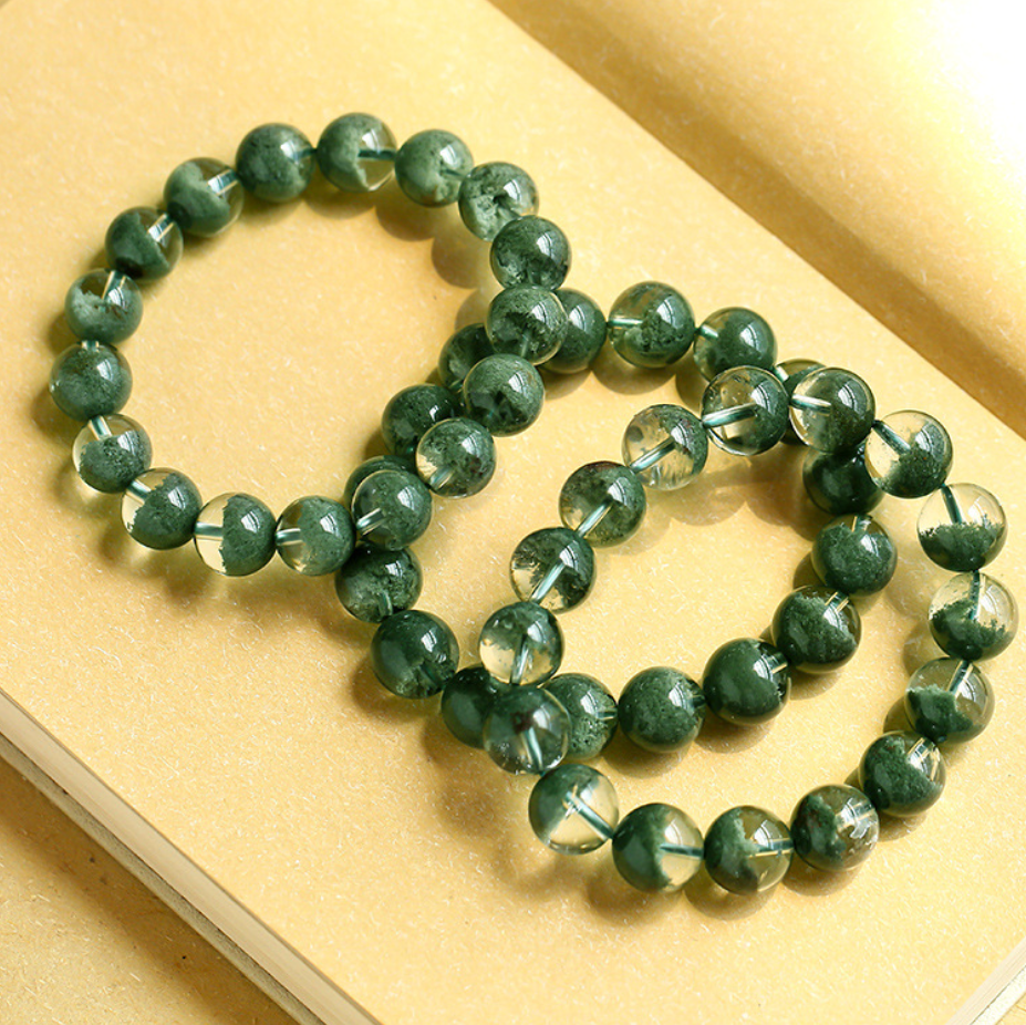 Natural Green Phantom Quartz Bracelet - Wealth & Career Luck
