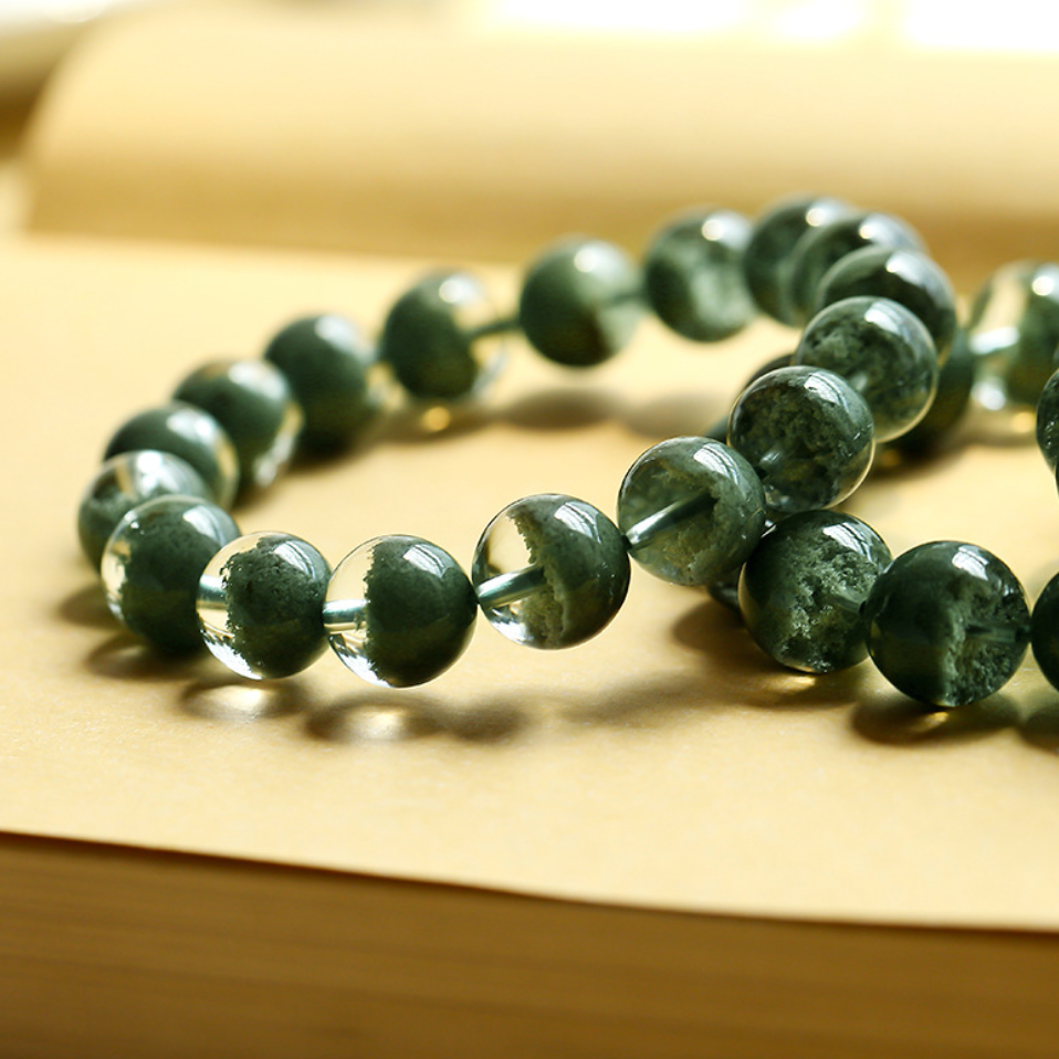 Natural Green Phantom Quartz Bracelet - Wealth & Career Luck