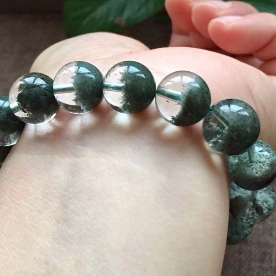 Natural Green Phantom Quartz Bracelet - Wealth & Career Luck
