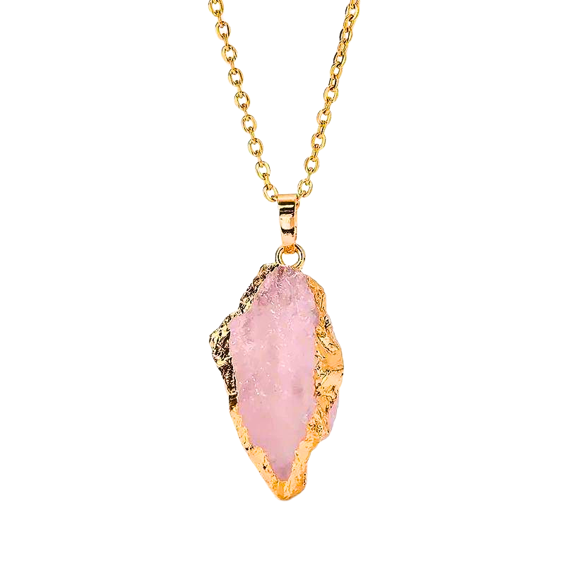 RAW CRYSTAL ELECTROFORMED PENDANT NECKLACE V (30-50MM)
