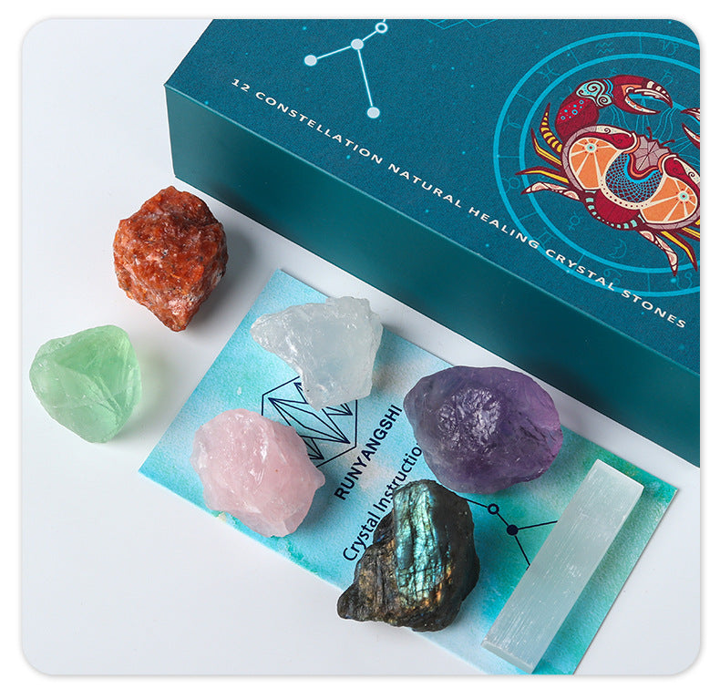 16 Natural Zodiac Crystals: Green Aventurine, Labradorite, Black Tourmaline et al. - Astrology Aligned Energy Stones