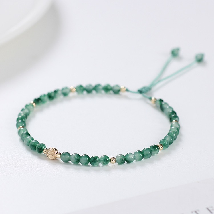 Natural Chrysoprase Agate 14K Gold-Filled Convertible Bracelet & Anklet - 2-in-1 Luxe Jewelry