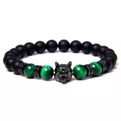 TIGER’S EYE & OBSIDIAN BEAD BRACELET - 19CM STRENGTH & PROTECTION