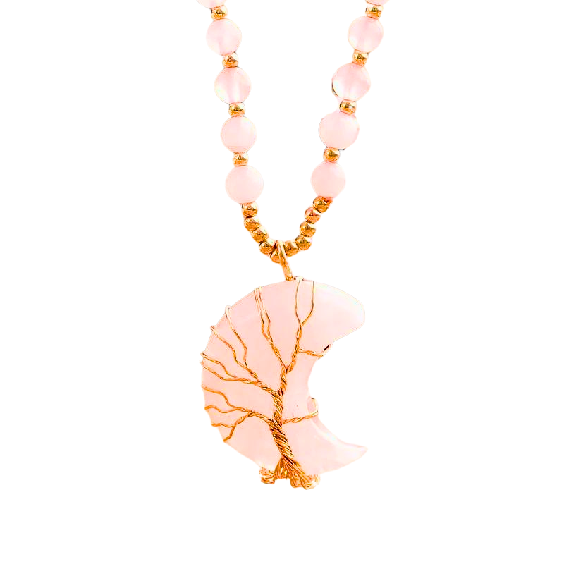 LUNAR TREE OF LIFE WIRE-WRAPPED NECKLACE VII (35x45MM)
