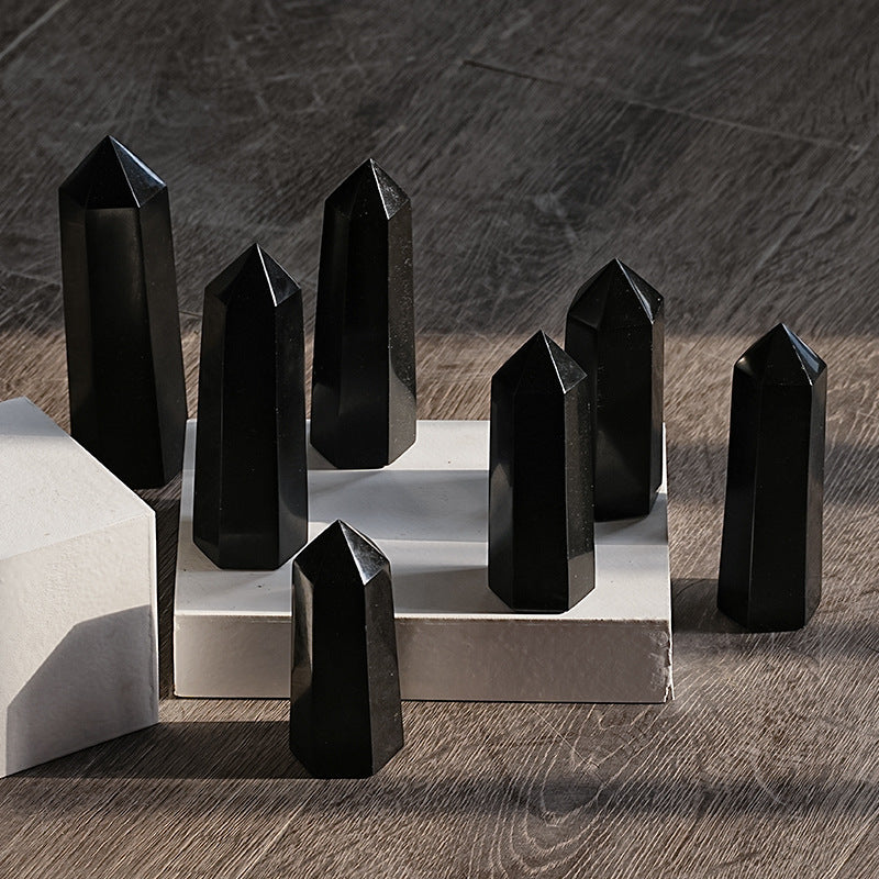 Black Tourmaline Single-Terminated Hexagonal Prism | Protective Energy Crystal