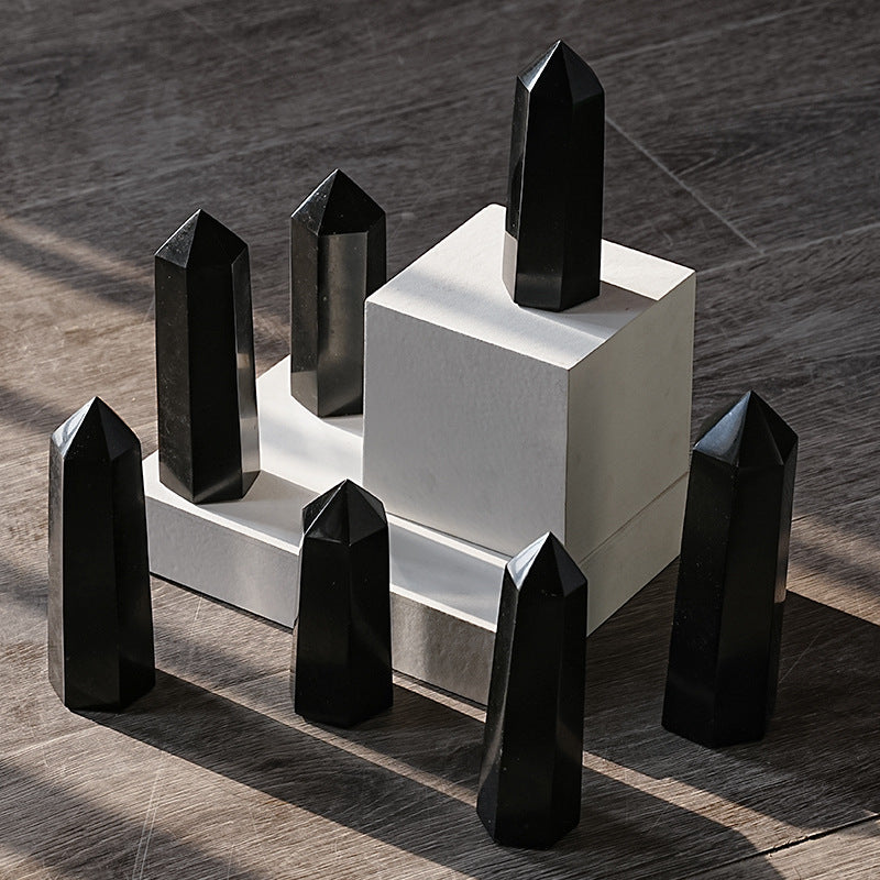 Black Tourmaline Single-Terminated Hexagonal Prism | Protective Energy Crystal