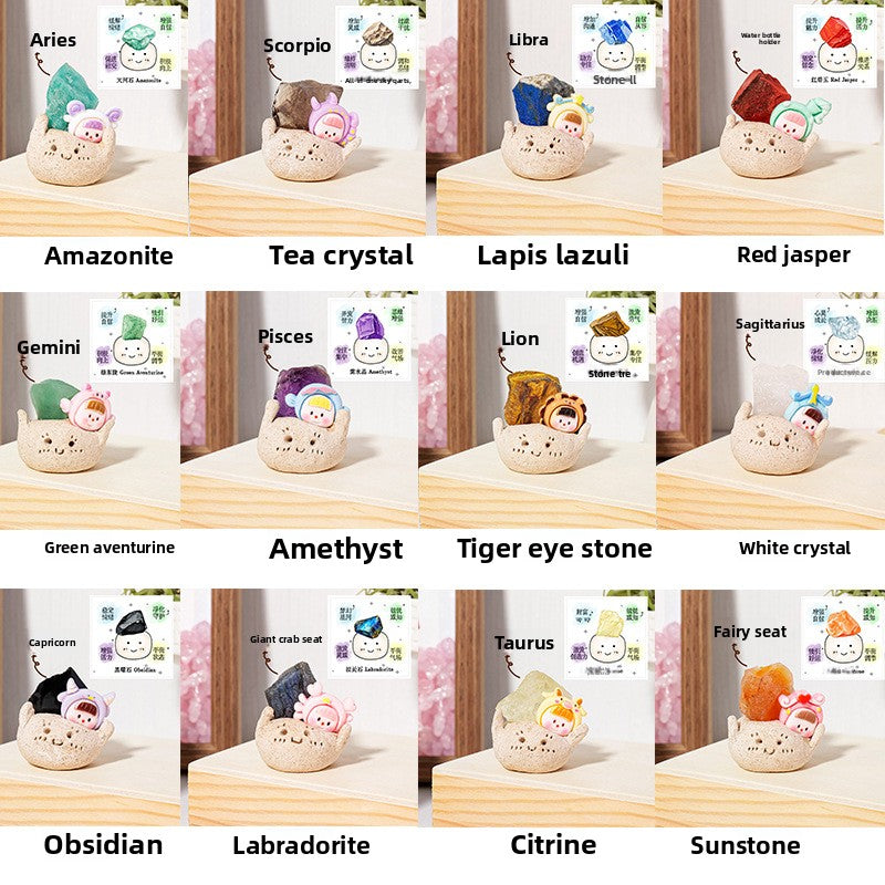 12 Zodiac Crystal Ornaments