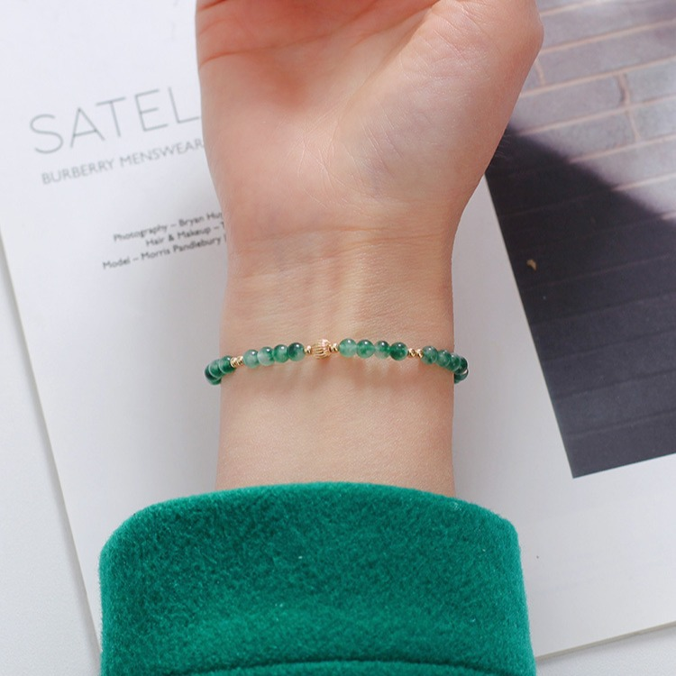 Natural Chrysoprase Agate 14K Gold-Filled Convertible Bracelet & Anklet - 2-in-1 Luxe Jewelry