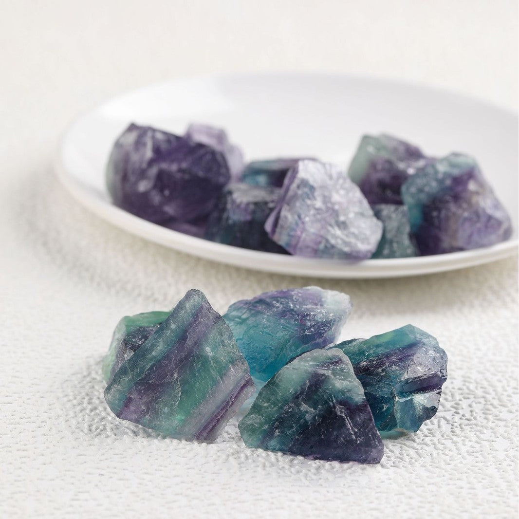 Rainbow Fluorite Raw Stone | Multicolor Crystal Specimen