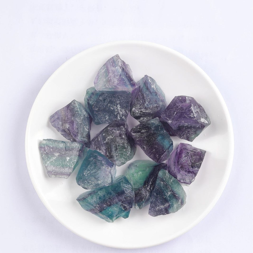 Rainbow Fluorite Raw Stone | Multicolor Crystal Specimen