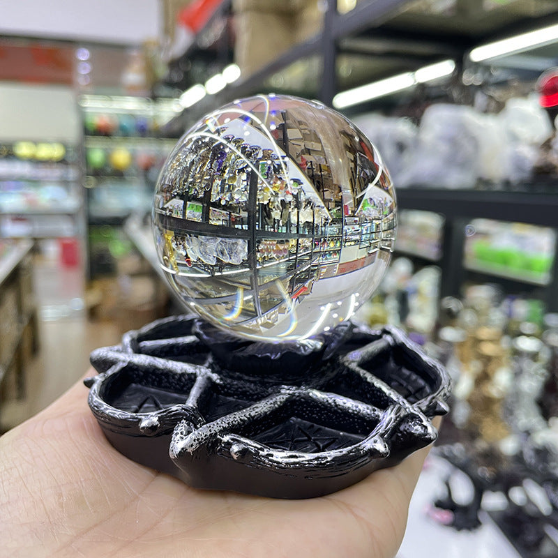Crystal Ball Resin Base Five-Star Ball Stand Ornament