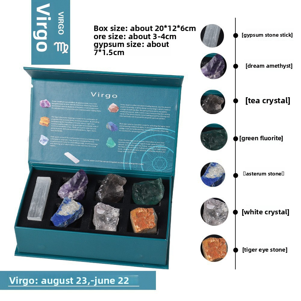 Gemini Career Crystal Layout: Fluorite & Clear Quartz - Office Desk Energy Booster
