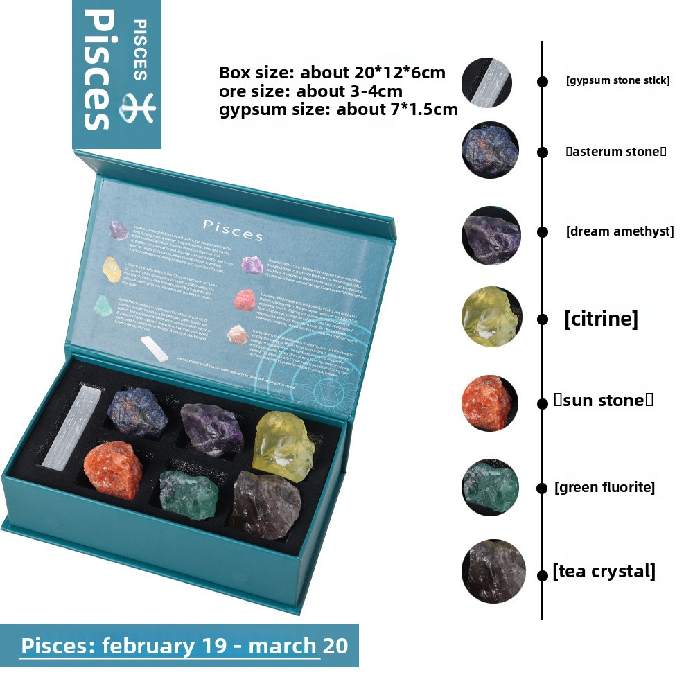 Horoscope Guide Card with Aries Crystals - Carnelian & Red Jasper for Courage & Vitality