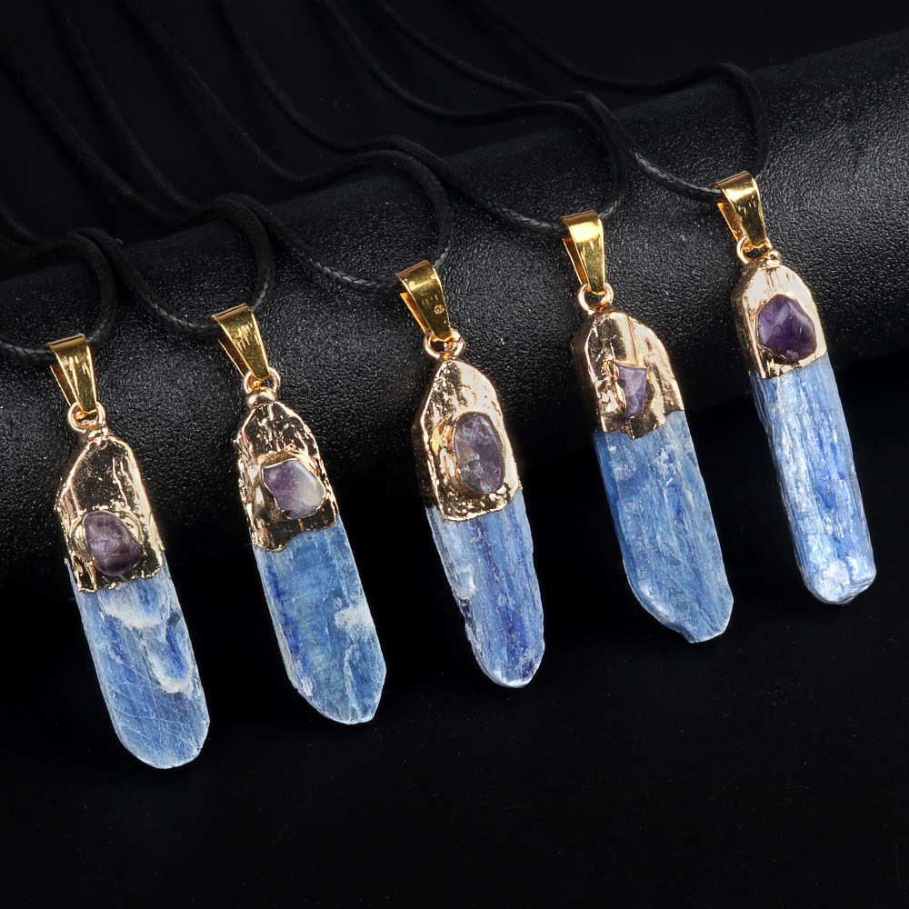 Kyanite Irregular Long Pendant
