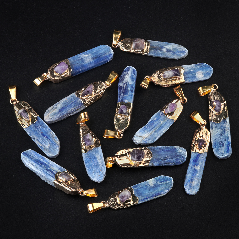 Kyanite Irregular Long Pendant