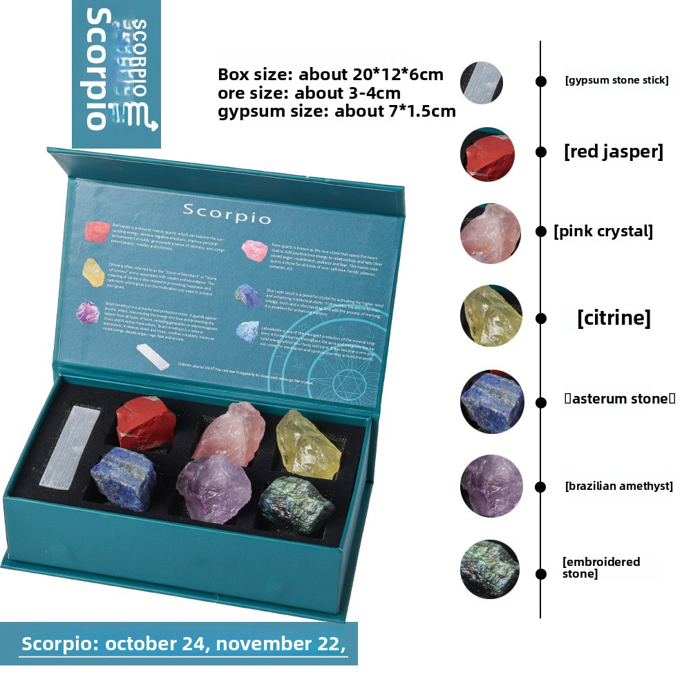 Labradorite Flash Effect in Zodiac Set - Iridescent Protection Stone for Scorpio Energy