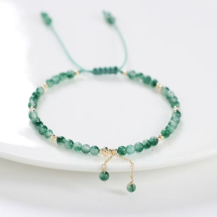 Natural Chrysoprase Agate 14K Gold-Filled Convertible Bracelet & Anklet - 2-in-1 Luxe Jewelry