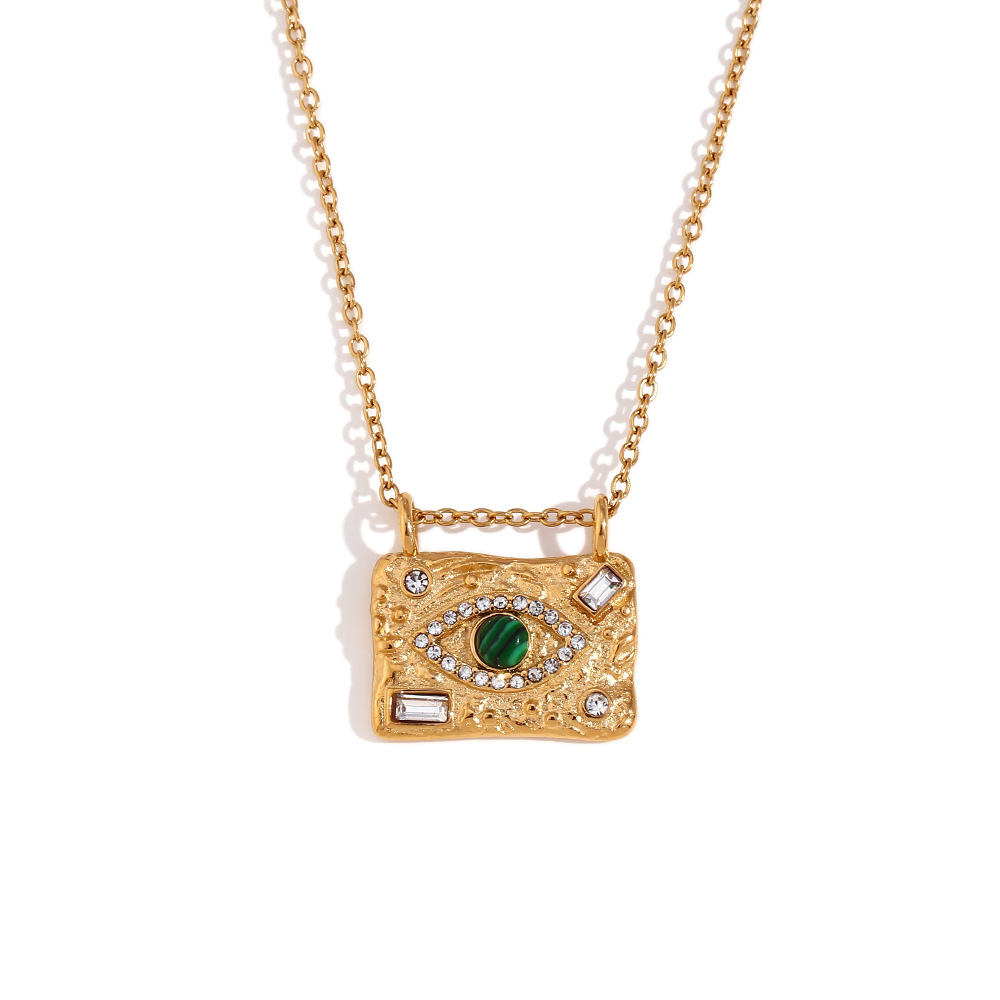 Luxury Evil Eye Zircon Pendant Necklace Set
