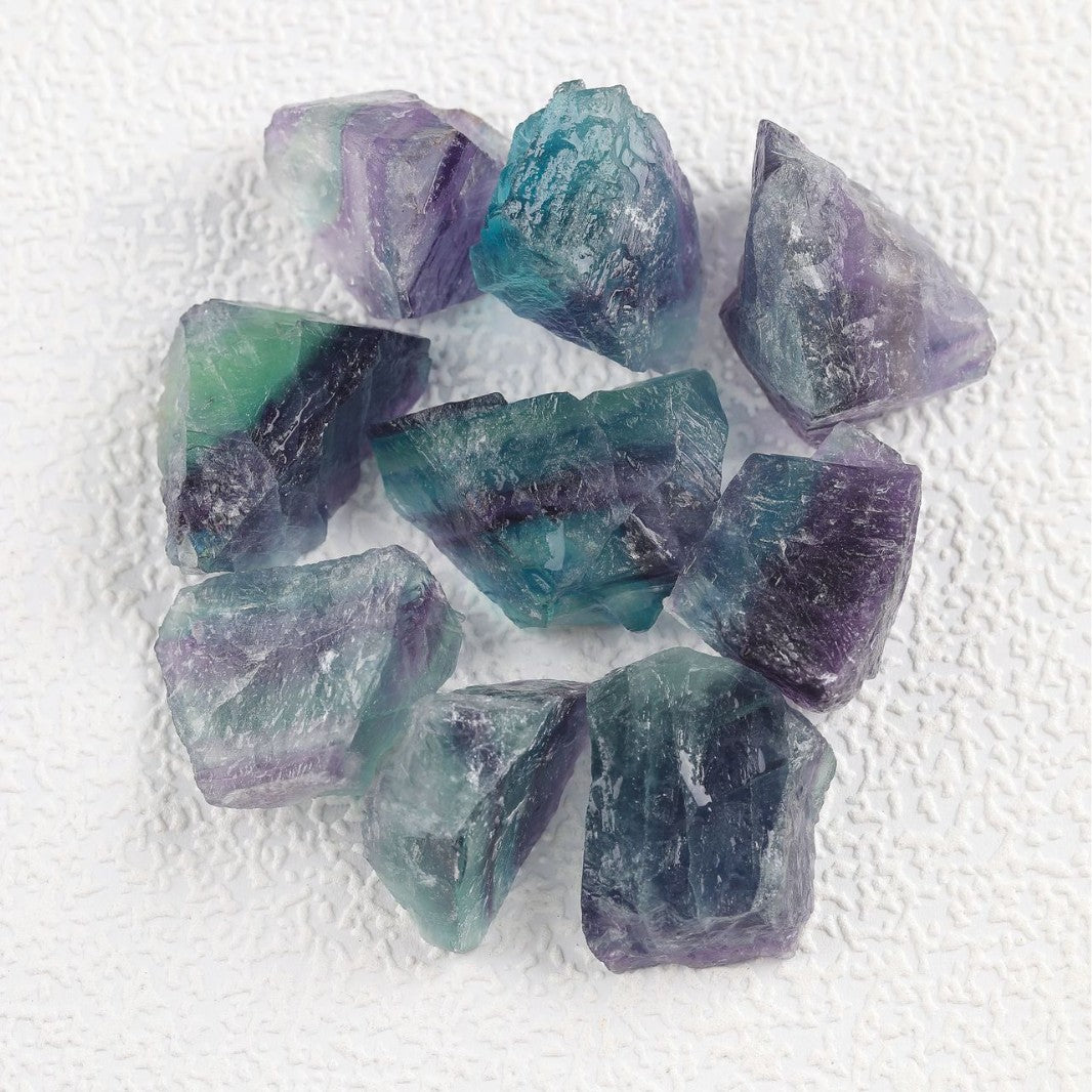 Rainbow Fluorite Raw Stone | Multicolor Crystal Specimen