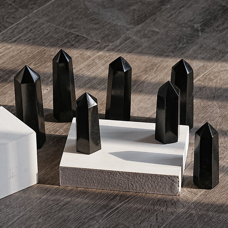 Black Tourmaline Single-Terminated Hexagonal Prism | Protective Energy Crystal