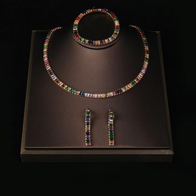 Vintage Rainbow Alloy Jewelry Set