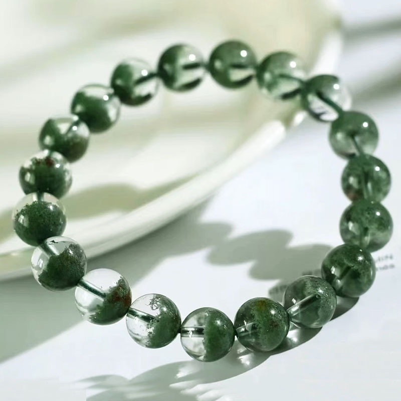 Natural Green Phantom Quartz Bracelet - Wealth & Career Luck