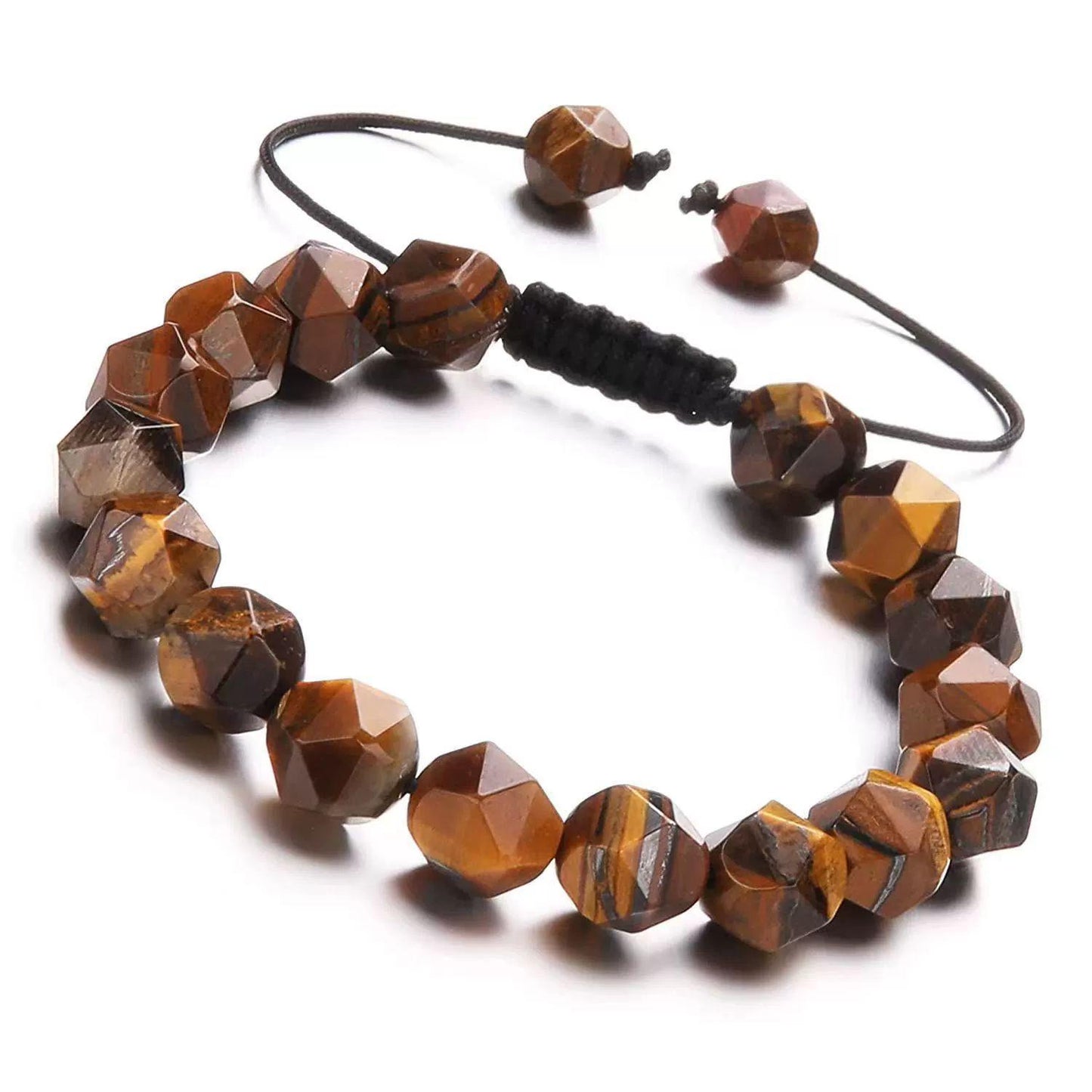 10MM FACETED TIGER’S EYE BEAD BRACELET - 18CM CEO POWER STONE