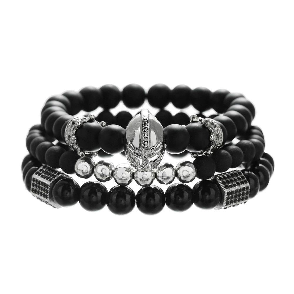 NATURAL BLACK ONYX & BLACK TOURMALINE BRACELET - 8MM PROTECTION & WEALTH