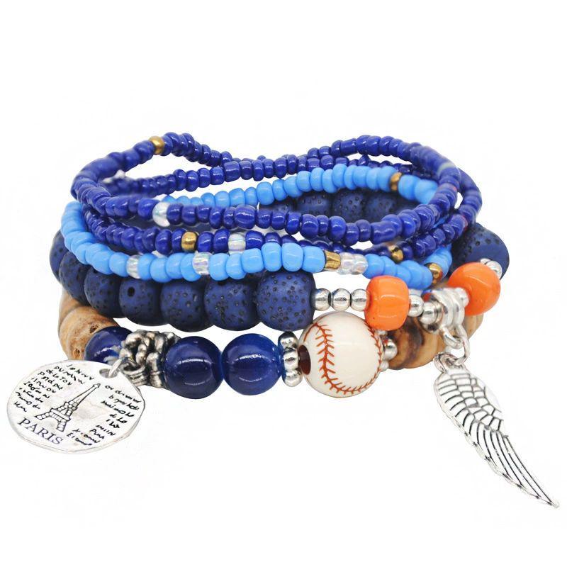 MULTI-COLOR BOHEMIAN SEED BEAD BRACELET - 18CM LAYERED STYLE