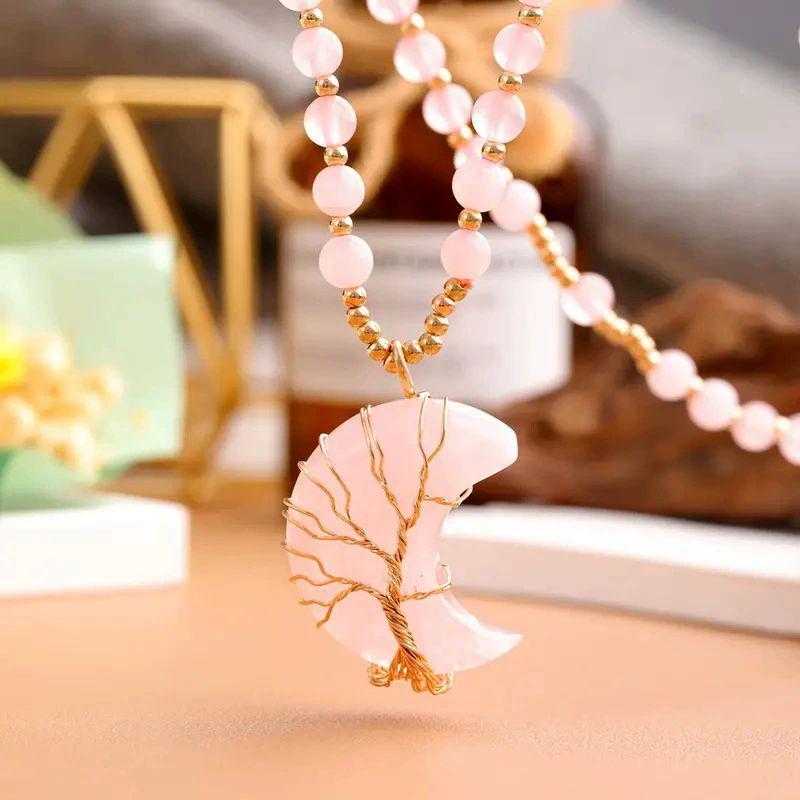 LUNAR TREE OF LIFE WIRE-WRAPPED NECKLACE VII (35x45MM)