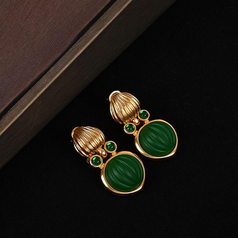 Royal Vintage Green Crystal Jewelry Set