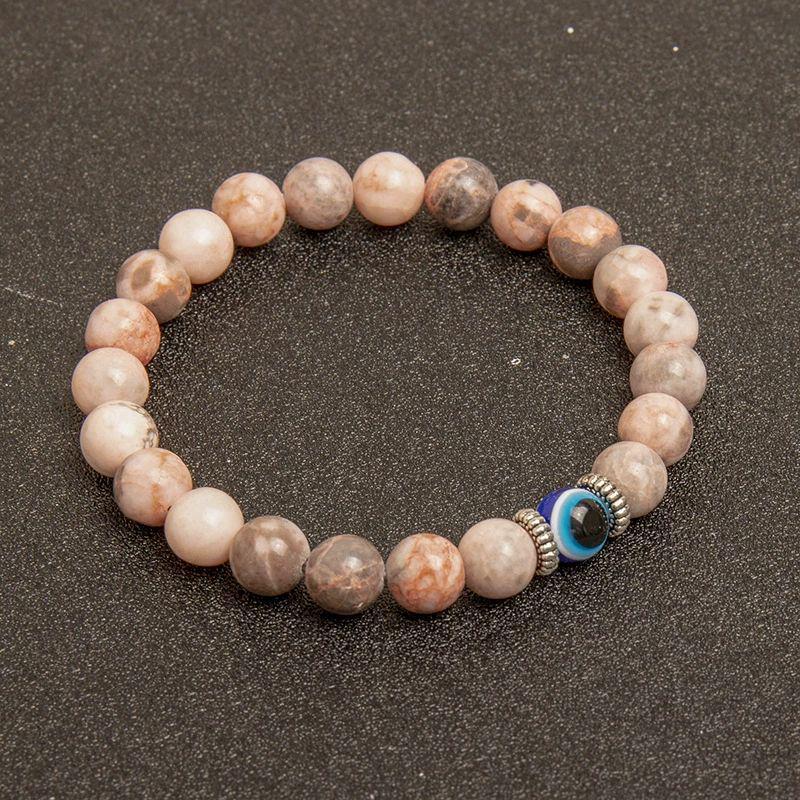 INTUITION ENHANCING STONE BRACELET - PINK ZEBRA & MOONSTONE
