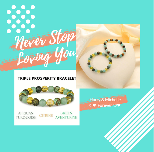Citrine, Agate & Tiger’s Eye Bead Bracelet｜Three-Stone Energy Bracelet for Wealth, Grounding & Courage