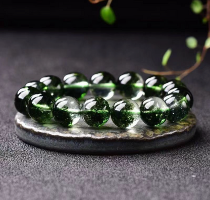 Natural Green Phantom Quartz Bracelet - Wealth & Career Luck