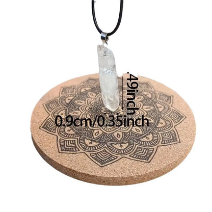 White Crystal Hexagonal Column Pendant