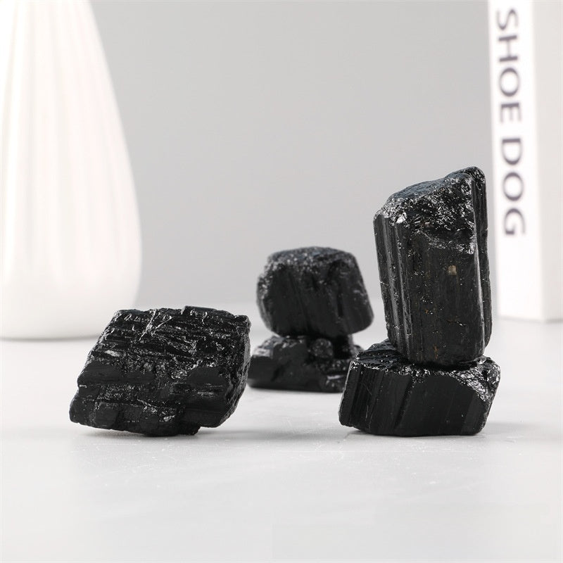 Black Tourmaline energy shield at home entryway - Spiritual guardian neutralizing negative environmental energy