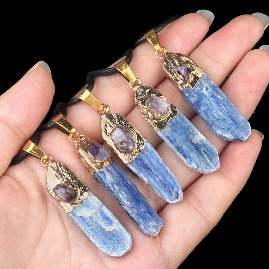 Kyanite Irregular Long Pendant