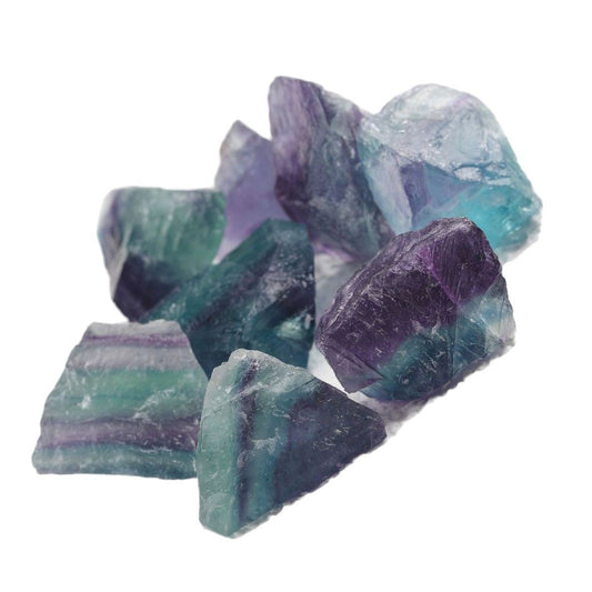 Rainbow Fluorite Raw Stone | Multicolor Crystal Specimen