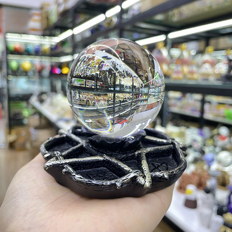 Crystal Ball Resin Base Five-Star Ball Stand Ornament
